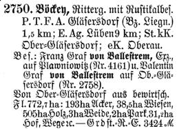 Böckey in Schlesisches Güteradressbuch 1905