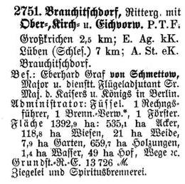 Brauchitschdorf in Schlesisches Güteradressbuch 1905