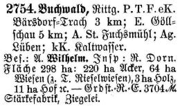 Buchwald in Schlesisches Güteradressbuch 1905