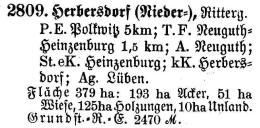Nieder-Herbersdorf in Schlesisches Güteradressbuch 1905
