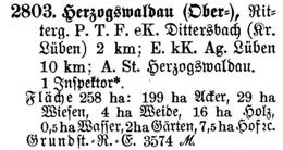 Ober-Herzogswaldau in Schlesisches Güteradressbuch 1905