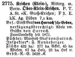 Klein-Krichen in Schlesisches Güteradressbuch 1905