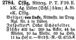 Ossig in Schlesisches Güteradressbuch 1905