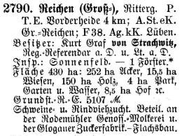 Groß-Reichen in Schlesisches Güteradressbuch 1905