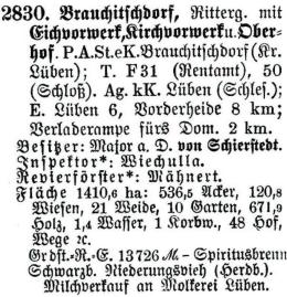 Schlesisches Güter-Adressbuch 1921 Brauchitschdorf