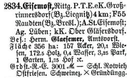 Schlesisches Güter-Adressbuch 1921 Eisemost