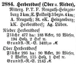 Schlesisches Güter-Adressbuch 1921 Herbersdorf (Ober, Nieder)