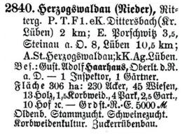 Schlesisches Güter-Adressbuch 1921 Nieder-Herzogswaldau