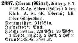 Schlesisches Güter-Adressbuch 1921 Oberau (Mittel)