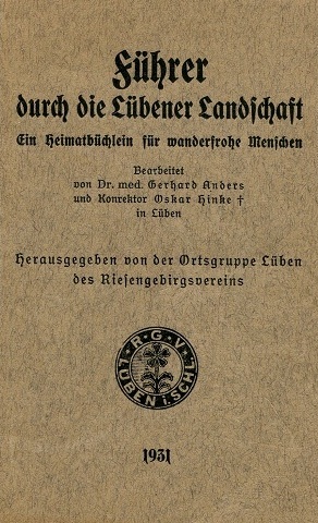 Titelseite des Führers durch die Lübener Landschaft 1931