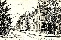 obere Bahnhofstraße mit Postgebäude