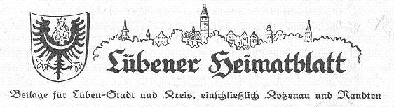 Titelkopf des Lübener Heimatblattes 1952/53