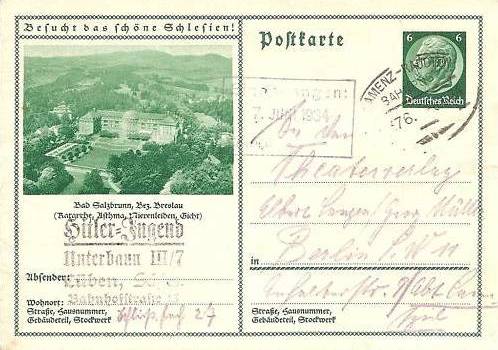 Postkarte vom 7.7.1934