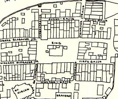 Ausschnitt aus dem Stadtplan 1715