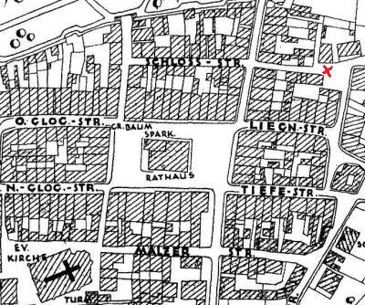 Ausschnitt aus dem Stadtplan 1930