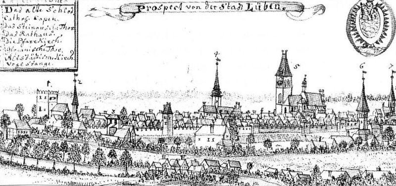 Prospect von der Stadt Lüben, Friedrich Bernhard Werner, 1733