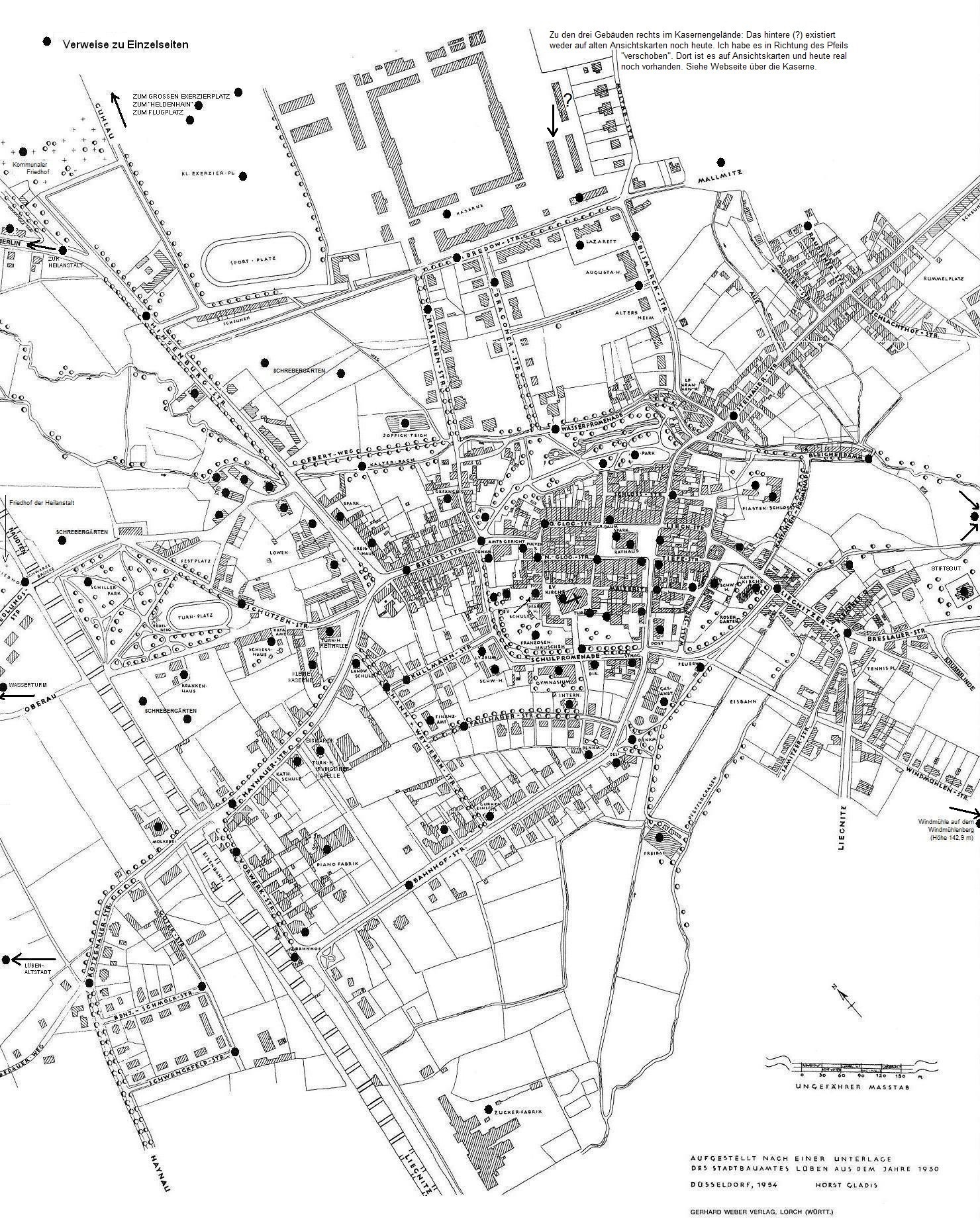 Stadtplan Lüben 1930