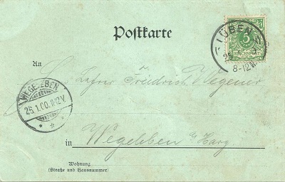 Postkarte 1900
