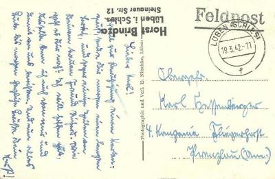 Feldpostkarte vom 19.3.1942