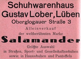 Schuhwaren Gustav Lober, Oberglogauer Str. 3