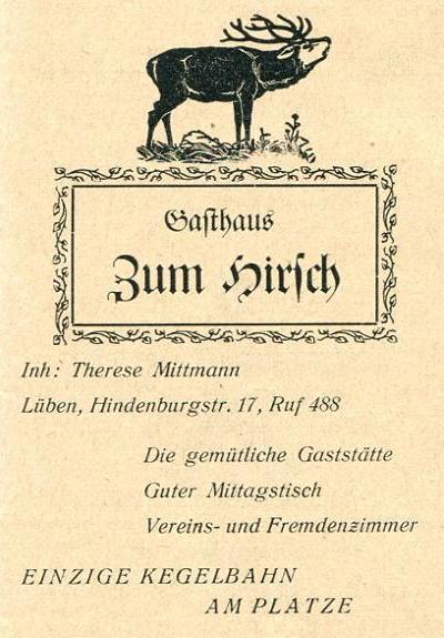Gasthaus zum Hirsch, Therese Mittmann