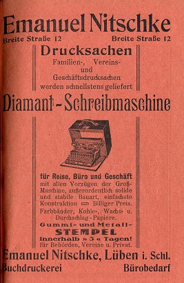 Emanuel Nitschke, Buckdruckerei, Bürobedarf, Breite Str. 12