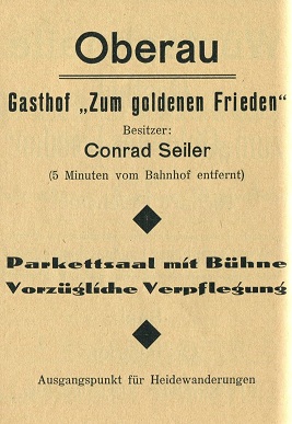 Conrad Seiler, Gasthof Zum goldenen Frieden, Oberau