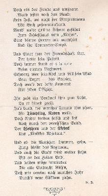 Festprogramm zum 50. Jubliäum des Dragoner-Regiments im Jahr 1899 mit Gedicht von Sanitätsrat Dr. Oswald Baer