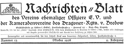  Titelkopf des Nachrichtenblattes 1928
