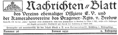  Titelkopf des Nachrichtenblattes 1932