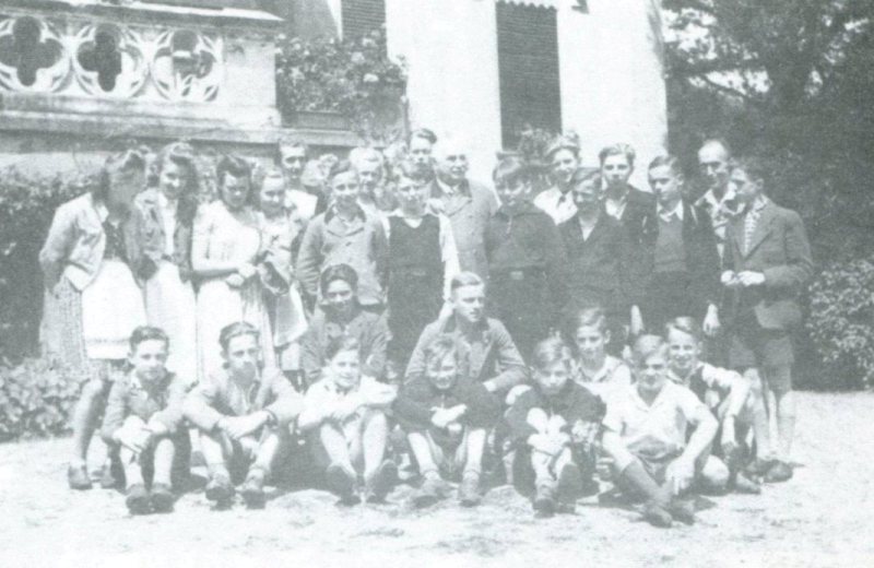 Untertertia mit Dr. Martin Treblin auf Klassenfahrt im Jahr 1940