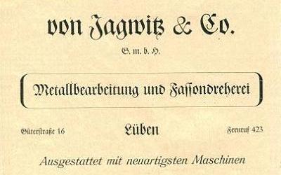 Werbeanzeige der Fa. Jagwitz im Lübener Heimatkalender 1942
