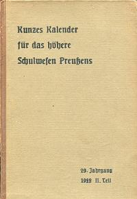 Kunze-Kalender 1922