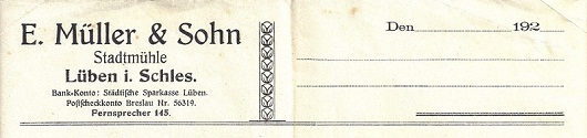 Briefkopf der Firma aus den 1920er Jahren