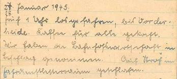 Tagebuchaufzeichnungen 28.1.1945