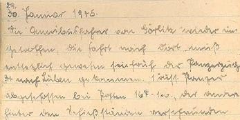 Tagebuchaufzeichnungen 30.1.1945