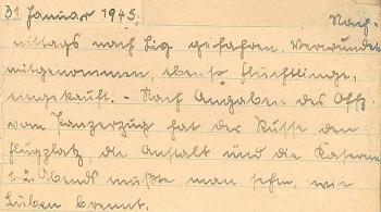 Tagebuchaufzeichnungen 31.1.1945