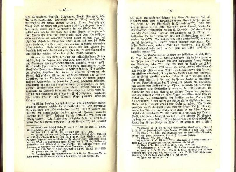 Konrad Klose, Geschichte der Stadt Lüben, Verlag Kühn Lüben, 1924, S. 68/69