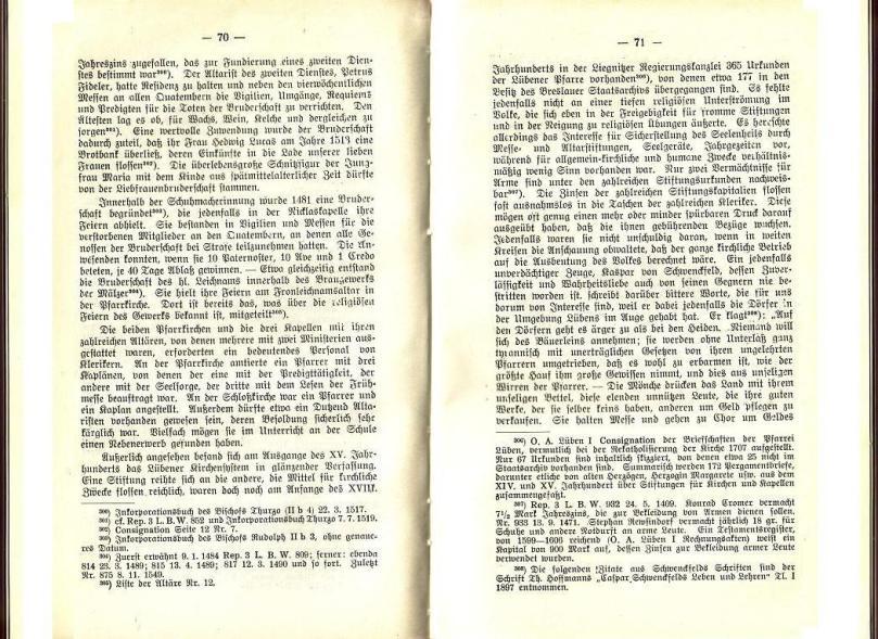 Konrad Klose, Geschichte der Stadt Lüben, Verlag Kühn Lüben, 1924, S. 70/71
