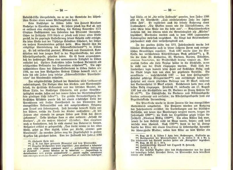 Konrad Klose, Geschichte der Stadt Lüben, Verlag Kühn Lüben, 1924, S. 98/99