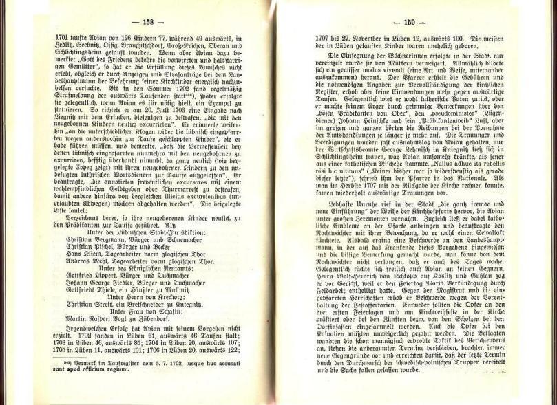 Konrad Klose, Geschichte der Stadt Lüben, Verlag Kühn Lüben, 1924, S. 158/159