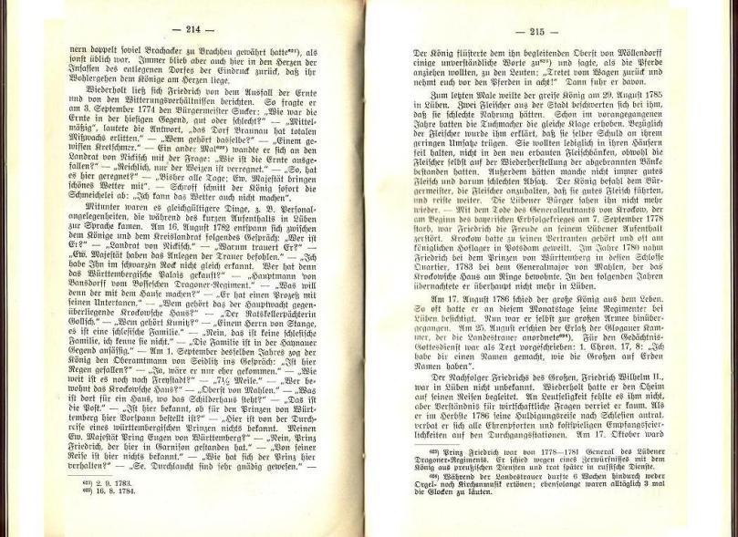 Konrad Klose, Geschichte der Stadt Lüben, Verlag Kühn Lüben, 1924, S. 214/215