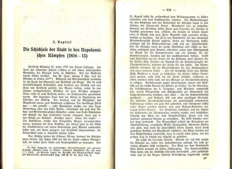 Konrad Klose, Geschichte der Stadt Lüben, Verlag Kühn Lüben, 1924, S. 218/219