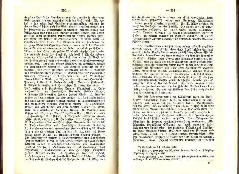 Konrad Klose, Geschichte der Stadt Lüben, Verlag Kühn Lüben, 1924, S. 250/251