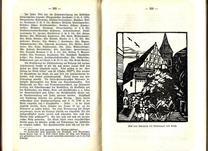 Konrad Klose, Geschichte der Stadt Lüben, Verlag Kühn Lüben, 1924, S. 258/259