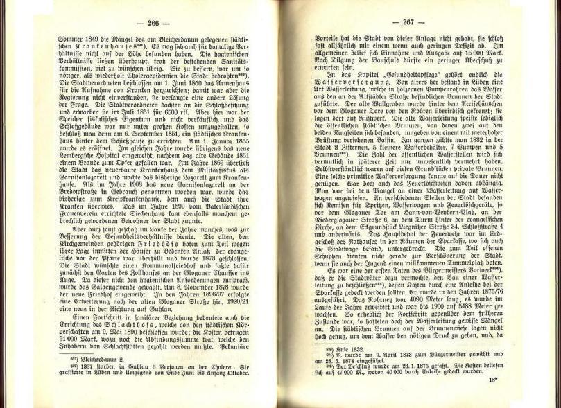 Konrad Klose, Geschichte der Stadt Lüben, Verlag Kühn Lüben, 1924, S. 266/267