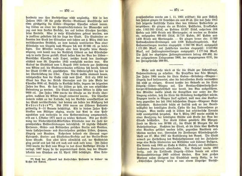 Konrad Klose, Geschichte der Stadt Lüben, Verlag Kühn Lüben, 1924, S. 270/271