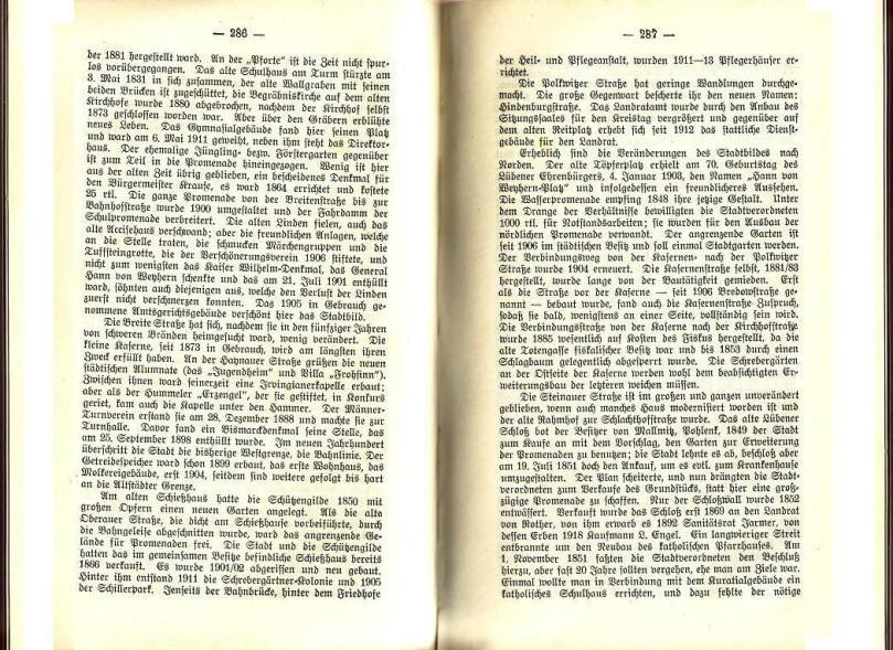 Konrad Klose, Geschichte der Stadt Lüben, Verlag Kühn Lüben, 1924, S. 286/287