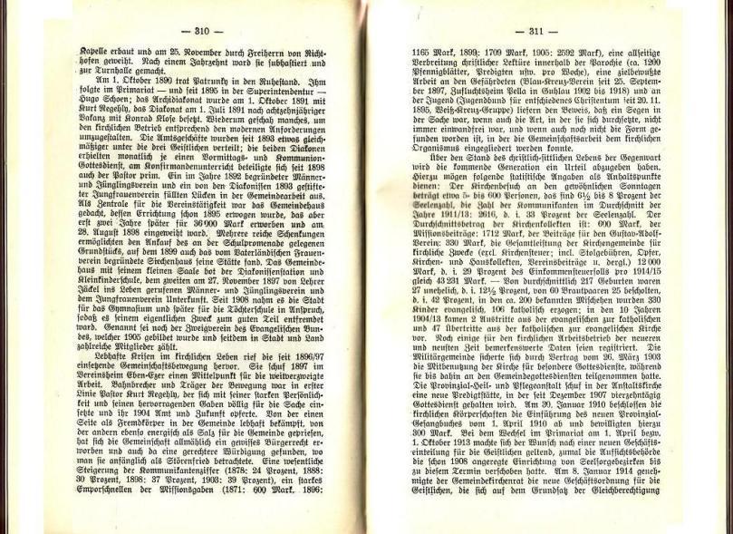 Konrad Klose, Geschichte der Stadt Lüben, Verlag Kühn Lüben, 1924, S. 310/311