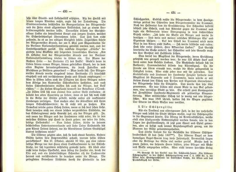 Konrad Klose, Geschichte der Stadt Lüben, Verlag Kühn Lüben, 1924, S. 430/431